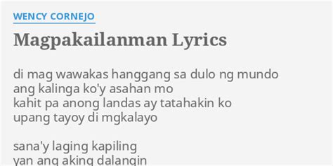 magpakailanman lyrics|wency cornejo magpakailanman.